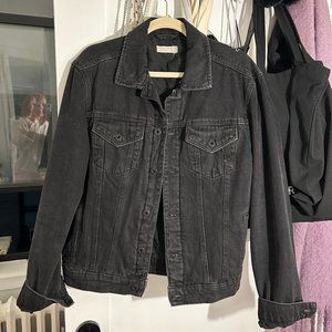 ALL SAINTS Black Denim Jacket, Men's Size M